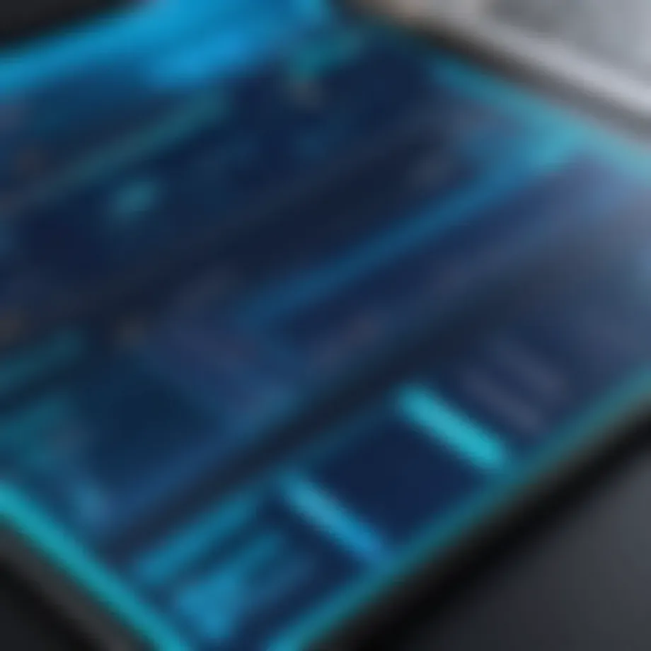 Innovative accounts receivable software interface showcasing functionalities.