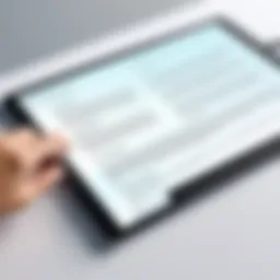 Digital signature concept on a tablet