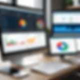 Dashboard view showcasing project management tools