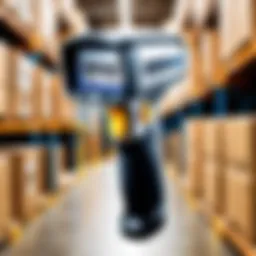 High-performance barcode scanner in a warehouse setting