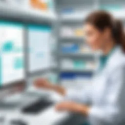 Visual representation of pharmacy software interface showcasing user-friendly design