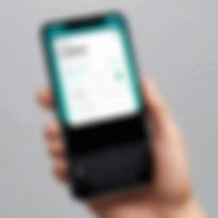 Chime direct deposit interface on a smartphone