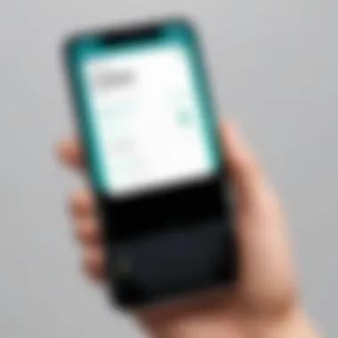 Chime Direct Deposit User Interface Chime direct deposit interface on a smartphone