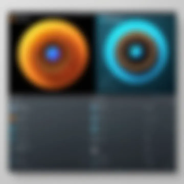 Side-by-side comparison of PicMonkey and Photoshop interfaces