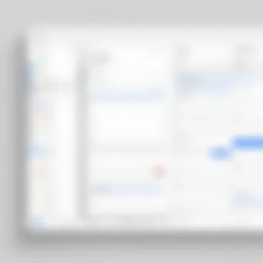 User interface layout of Google Calendar