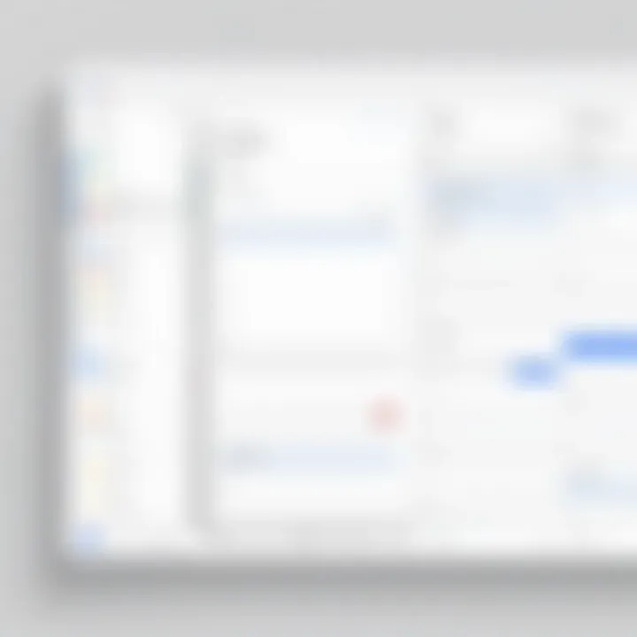 User interface layout of Google Calendar