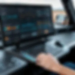 A digital interface showcasing the Convoy platform features