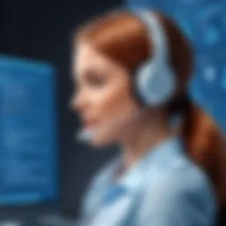 Visual representation of customer support software features