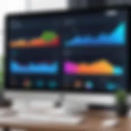 A comprehensive dashboard of website management software displaying key metrics.