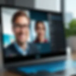 An overview of Skype's interface during a video call