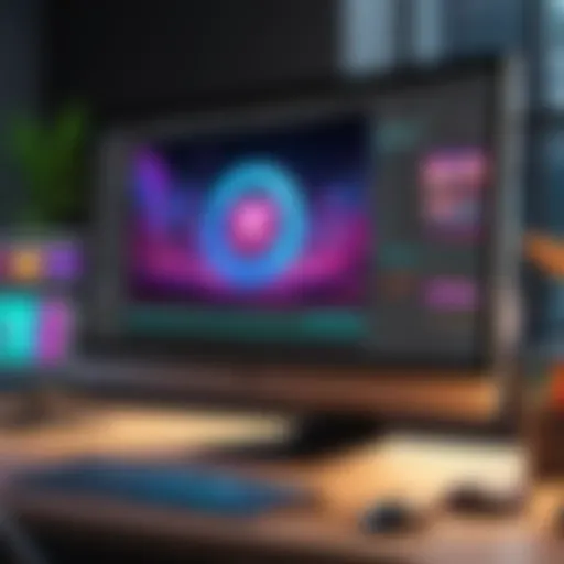 Showcasing the interface of Adobe Creative Animator with vibrant animation examples.