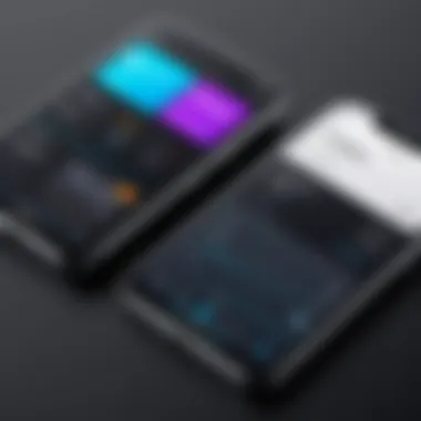 User interface comparisons of competitor apps