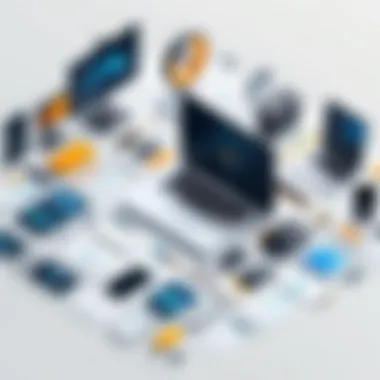 Infographic showcasing various tools for domain name management