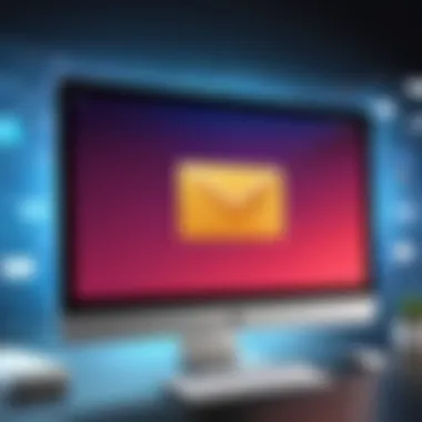 Email Platform User Interface User interface of an email platform showcasing features