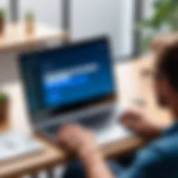 User engaging in remote collaboration on Google Chromebook