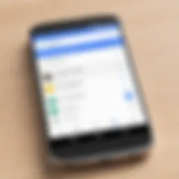 Illustration of Google Voice interface on a digital device