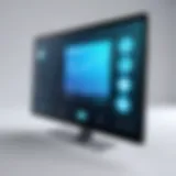 Innovative interface of an interactive screen application showcasing its features.