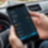 User navigating the KeepTruckin Load Board App interface