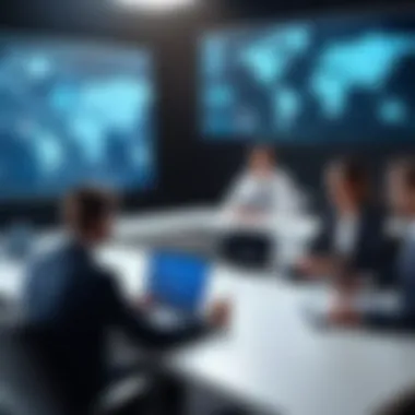 Legal Professionals Discussing Technology Trends A group discussion among legal professionals on technology trends