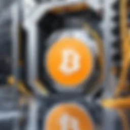 Visual representation of cryptocurrency mining