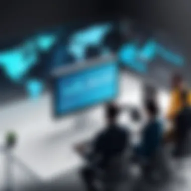 Trend graph illustrating the rise of virtual meetings