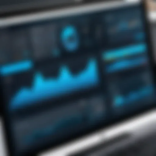 Visual representation of Salesforce interface showcasing dashboard features