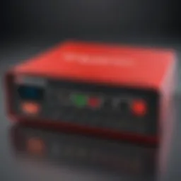 Front view of the WatchGuard Firebox router showcasing its design