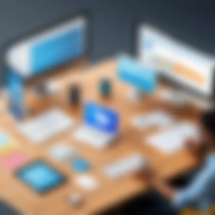 Visual representation of team collaboration using local software