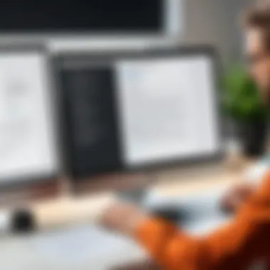 Editing a PDF Document with Free Software A person editing a PDF document on a computer screen