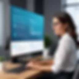 A small business owner reviewing notification system options