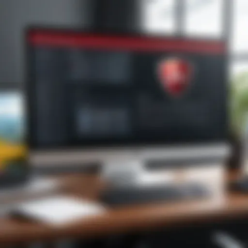 McAfee software interface showcasing features