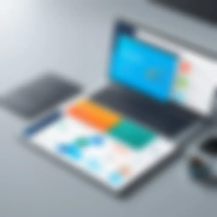 A comparison chart showcasing features of different BI tools.