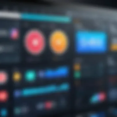 Insightful Social Media Dashboard A sophisticated dashboard displaying diverse social media metrics and analytics.