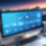 A digital landscape showcasing various file sharing tools and technologies