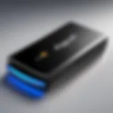 Detailed view of the PayPal wireless card reader showcasing its sleek design.