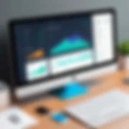 A sleek dashboard displaying invoicing statistics