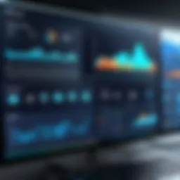 Illustration of Totvs ERP dashboard showcasing analytics