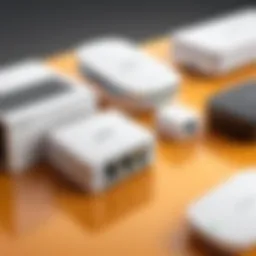 Detailed view of Aruba Networks access points showcasing their sleek design and advanced technology