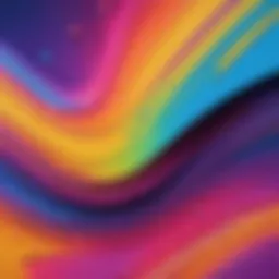 Abstract representation of a canvas in art showcasing vibrant colors and textures