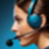 A close-up view of a Cisco VoIP headset showcasing its design.