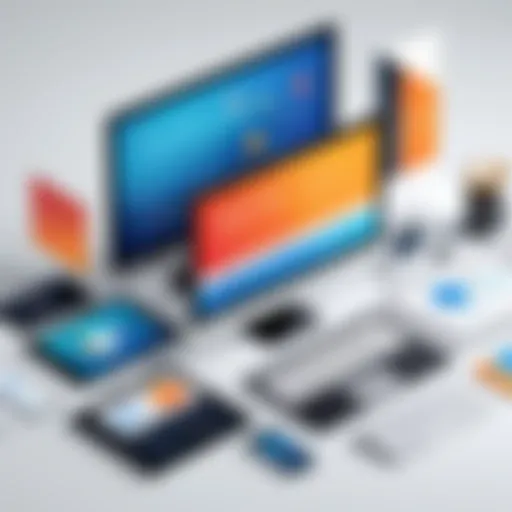 An array of modern marketing software tools