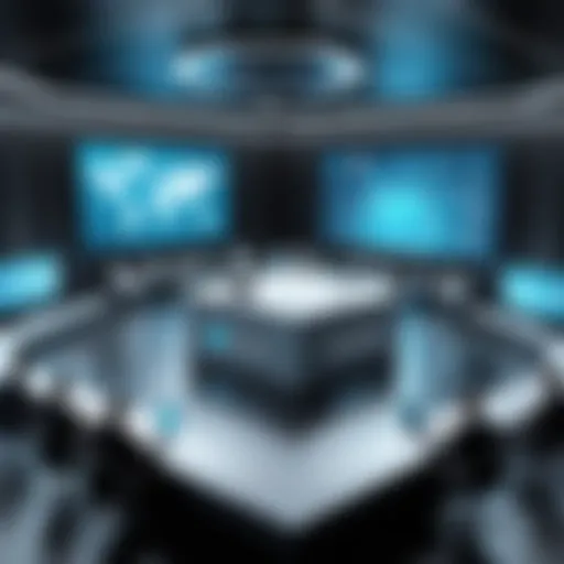 Virtual conference setting with high-tech elements