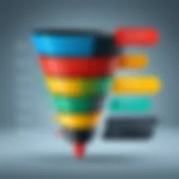 Visual representation of the Zoho Sales Funnel stages