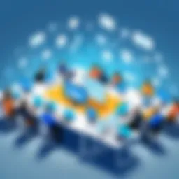 An abstract illustration representing talent acquisition strategies in Workday.